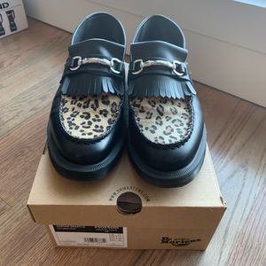 Unisex Dr. Marten’s loafers w/leopard print panel